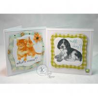 Kittens and Puppy Note Cards - Kitchen Sink Stamps