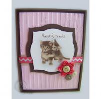 Kittens Best Friends Card - Kitchen Sink Stamps