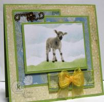 Sweet Baby Lamb Baby Card - Kitchen Sink Stamps