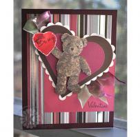 Be My Teddy Bear Valentine Card - Kitchen Sink Stamps