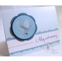 White Dove Sympathy Card - Kitchen Sink Stamps