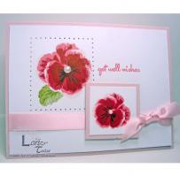 Pink Pansies Get Well Wishes - Kitchen Sink Stamps