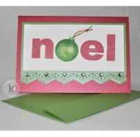 NOEL Ornament Christmas Card - Kitchen Sink Stamps