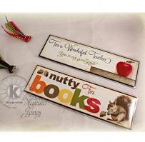 For a Wonderful Teacher with Apple Bookmark - Kitchen Sink Stamps