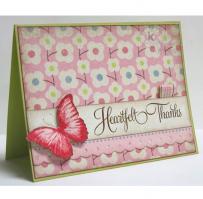 Butterfly Heartfelt Thanks - Kitchen Sink Stamps