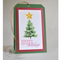 Christmas Tree Gift Tag - Kitchen Sink Stamps