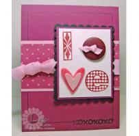 L-O-V-E Valentine Card - Kitchen Sink Stamps