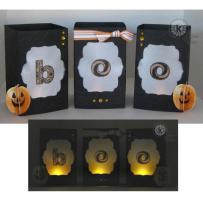 B-O-O Halloween Tea Lights - Kitchen Sink Stamps
