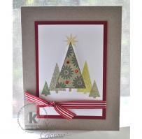 Playful Christmas Trees Christmas Card - Kitchen Sink Stamps