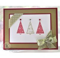 Three Playful Trees Christmas Card - Kitchen Sink Stamps