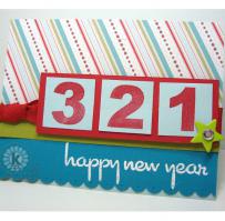 3-2-1 Happy New Year Card - Kitchen Sink Stamps