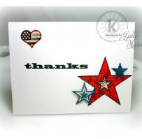 Playful Patriotic Stars Thank You Card - Kitchen Sink Stamps