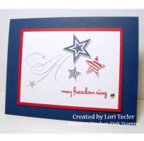 Playful Patriotic Stars Independence Day Card - Kitchen Sink Stamps