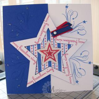 Playful Patriotic Stars 4th of July Card - Kitchen Sink Stamps