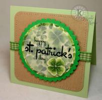 Happy St. Patrick's Day Shamrock Card - Kitchen Sink Stamps