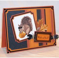 Trick or Treat Squirrel Halloween Card - Kitchen Sink Stamps