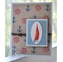 Anchors Away Sail Away Card - Kitchen Sink Stamps