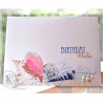 Seashells Birthday Wishes Card - Kitchen Sink Stamps