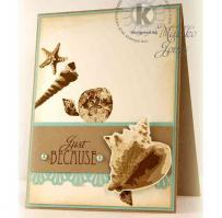 Seashells Just Because Card - Kitchen Sink Stamps