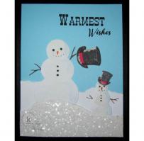Snowmen Sending Warm Wishes Card - Kitchen Sink Stamps