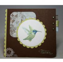 Green Hummingbird Thank You Card - Kitchen Sink Stamps