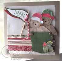 Teddy Bear-y Christmas Card - Kitchen Sink Stamps