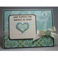 Your Kindness has Touched My Heart Thank You Card - Kitchen Sink Stamps