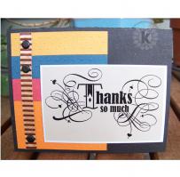 Masculine Thank You Card - Kitchen Sink Stamps