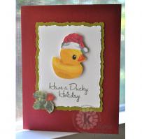 Santa Ducky Christmas Card - Kitchen Sink Stamps