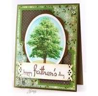 Magestic Summer Tree Father's Day Card - Kitchen Sink Stamps
