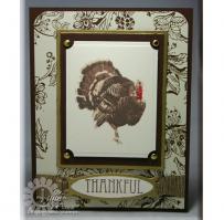 Thankful Turkey Thanksgiving Card - Kitchen Sink Stamps