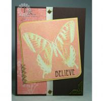 Butterfly Believe Note Card - Kitchen Sink Stamps