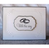 Silver Rings Wedding Card white and silver - Kitchen Sink Stamps