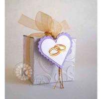 Gold Wedding Rings on Favor Box - Kitchen Sink Stamps