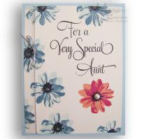 Blue Daisies Special Aunt Birthday Day Card - Kitchen Sink Stamps