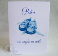 Babies are Angels on Earth Card - Kitchen Sink Stamps