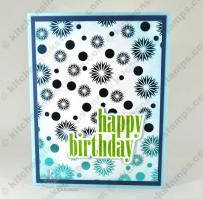 Stars Polka Dots Birthday Card - from Kitchen Sink Stamps