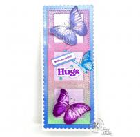 Purple Butterfly Hugs card - Kitchen Sink Stamps STAMPtember