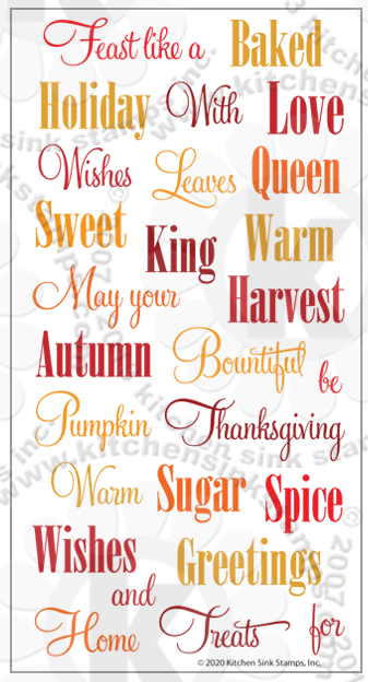 Autumn Greetings rubberstamps clear stamps