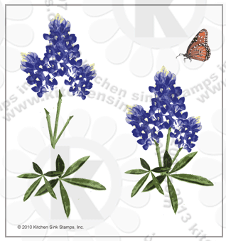 bluebonnet rubberstamps clear stamps flowers