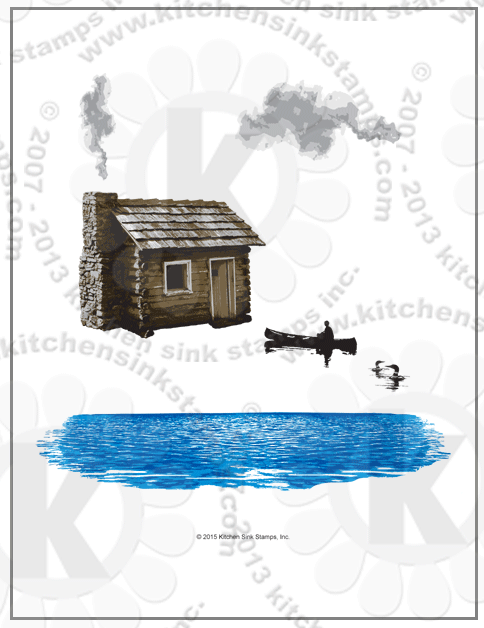 logcabin lake rubberstamps clear stamps