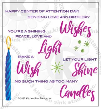 Candle Wishes rubberstamps clear stamps