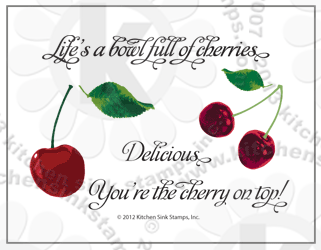 cherries rubberstamps clear stamps