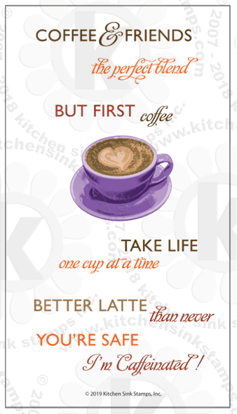 Coffee and Friends rubberstamps clear stamps