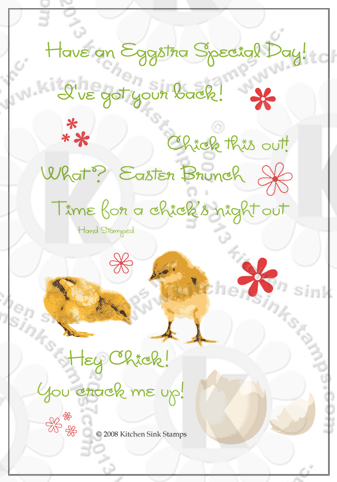 chick baby rubberstamps clear stamps
