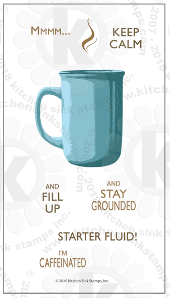 Keep Calm Coffee Mug rubberstamps clear stamps