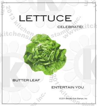 lettuce head rubberstamps clear stamps