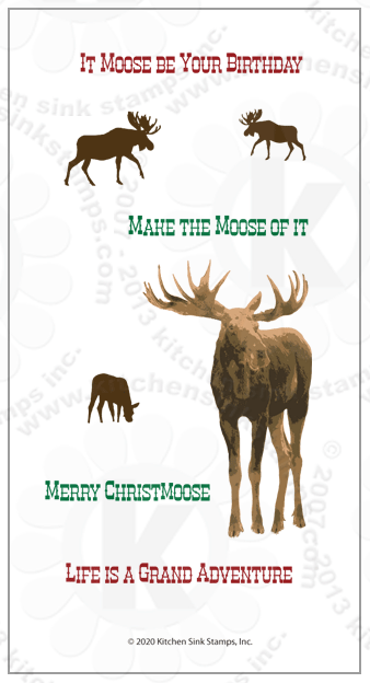 Mighty Moose rubberstamps clear stamps