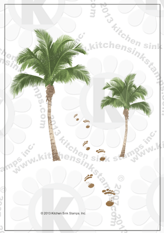 palm tree rubberstamps clear stamps tropical