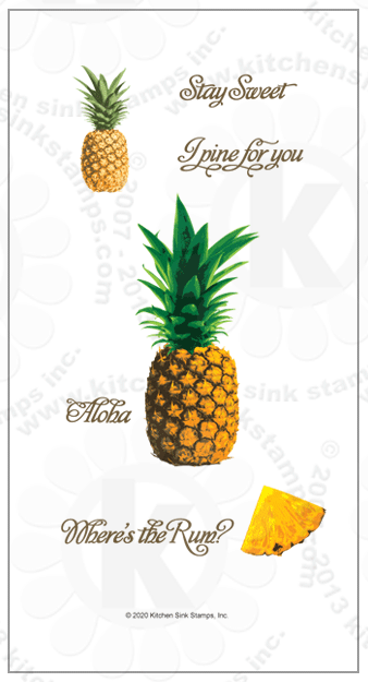 Pinapple rubberstamps clear stamps